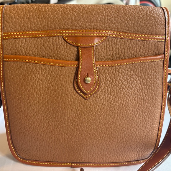 Dooney & Bourke Pebbled Leather Crossbody Saddle Bag Brown Vintage WellMade - Picture 11 of 11